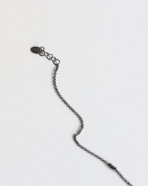Bracelet in 925 Oxidised Silver & Raw Black Diamond - 01803DB