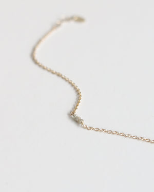 Bracelet in 925 Silver & Raw Grey Diamond - 01803RAWS