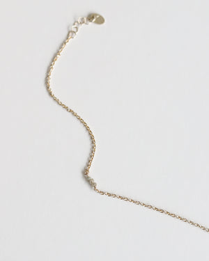 Bracelet in 925 Silver & Raw Grey Diamond - 01803RAWS