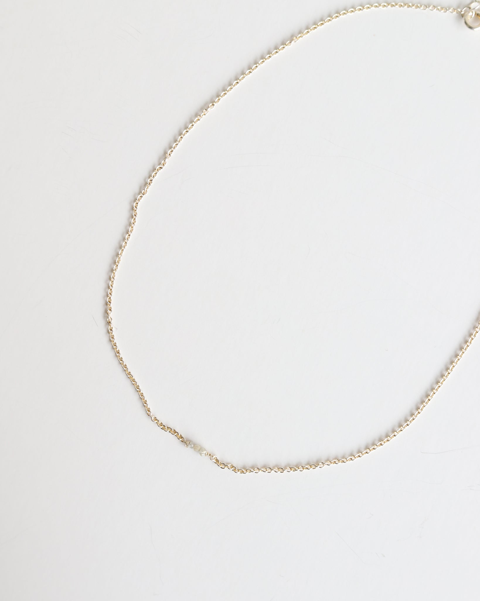 Necklace in 925 Silver & Raw Grey Diamond - 04003RAWS