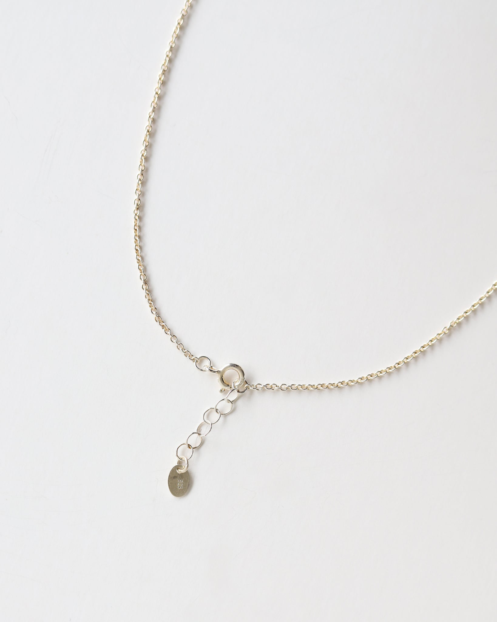 Necklace in 925 Silver & Raw Grey Diamond - 04003RAWS