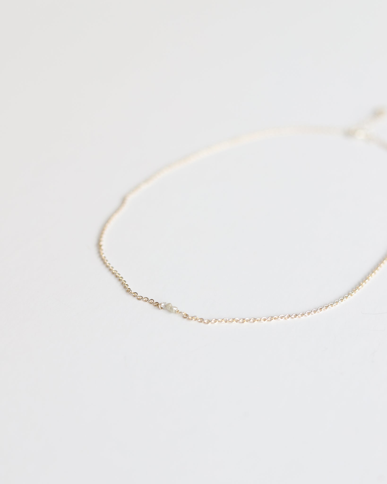 Necklace in 925 Silver & Raw Grey Diamond - 04003RAWS