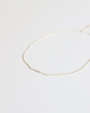 Necklace in 925 Silver & Raw Grey Diamond - 04003RAWS