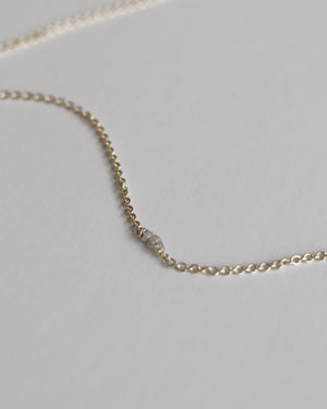 Necklace in 925 Silver & Raw Grey Diamond - 04003RAWS