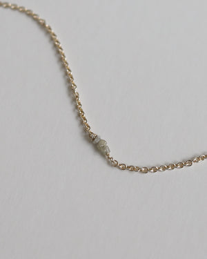 Necklace in 925 Silver & Raw Grey Diamond - 04003RAWS