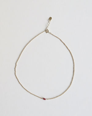 Necklace in 925 Silver & Ruby - 04503RRS