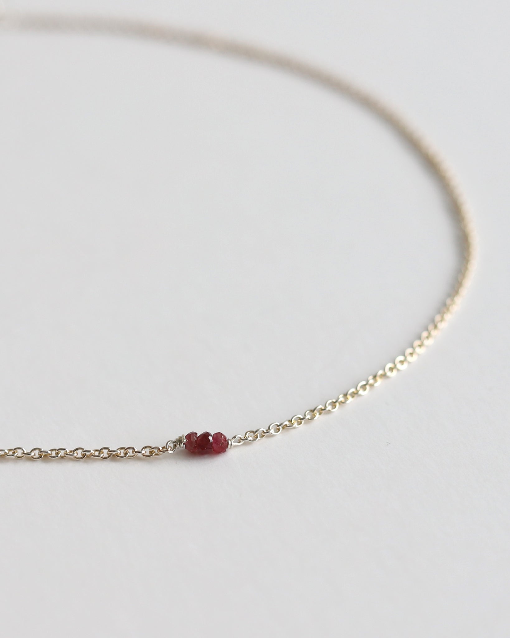 Necklace in 925 Silver & Ruby - 04503RRS