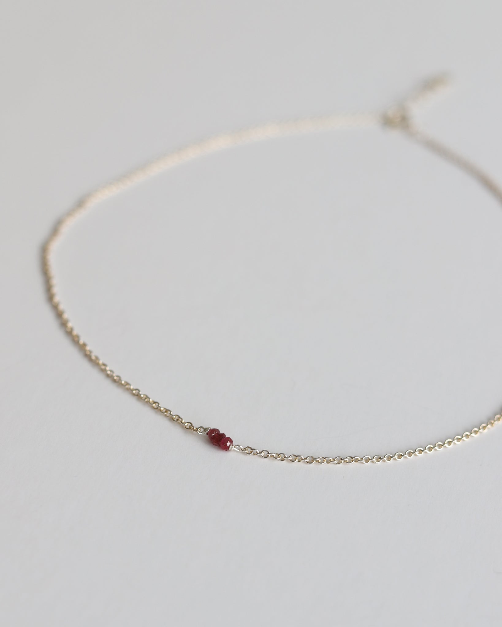 Necklace in 925 Silver & Ruby - 04503RRS