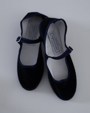 Furlane Shoes - Navy Velvet - PAJ004