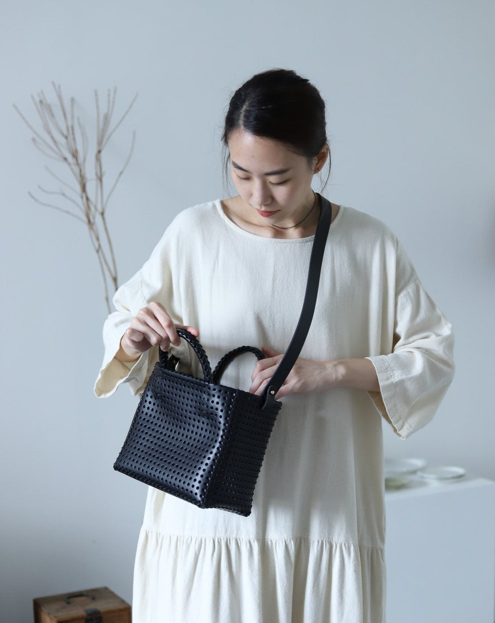 Kago Tote Bag S - Black - BAG-K02