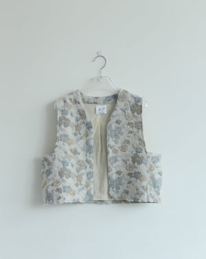 Light Cropped Vest - Floral