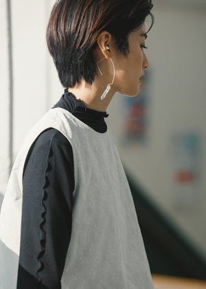 Light Embro Vest - Silver Flower