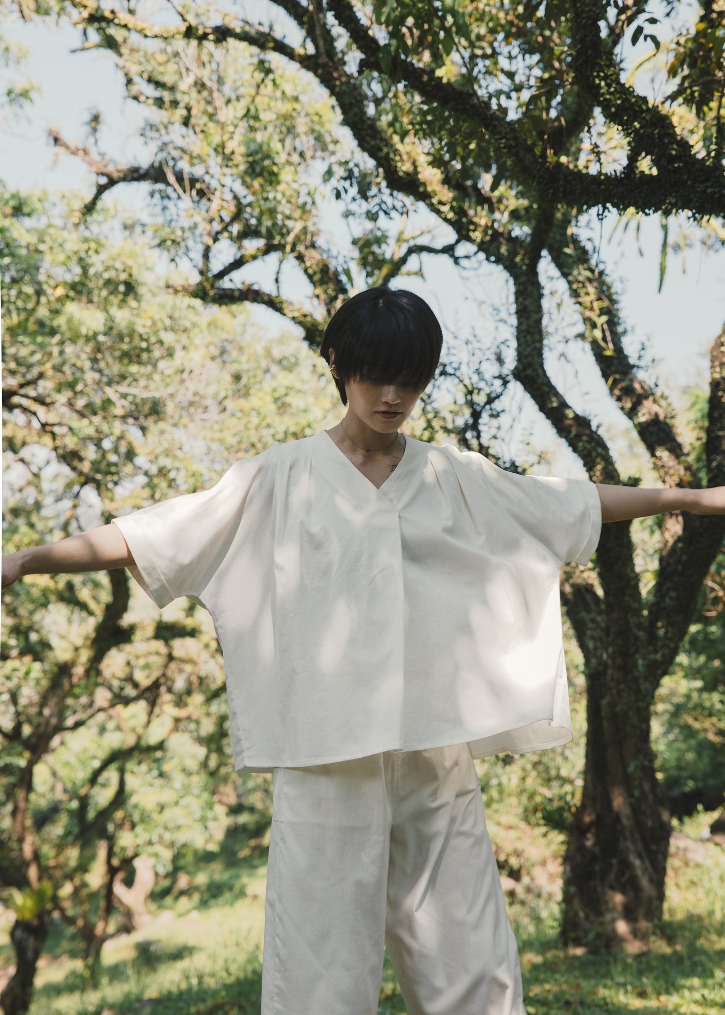 Light Komo Shirt - White Tea