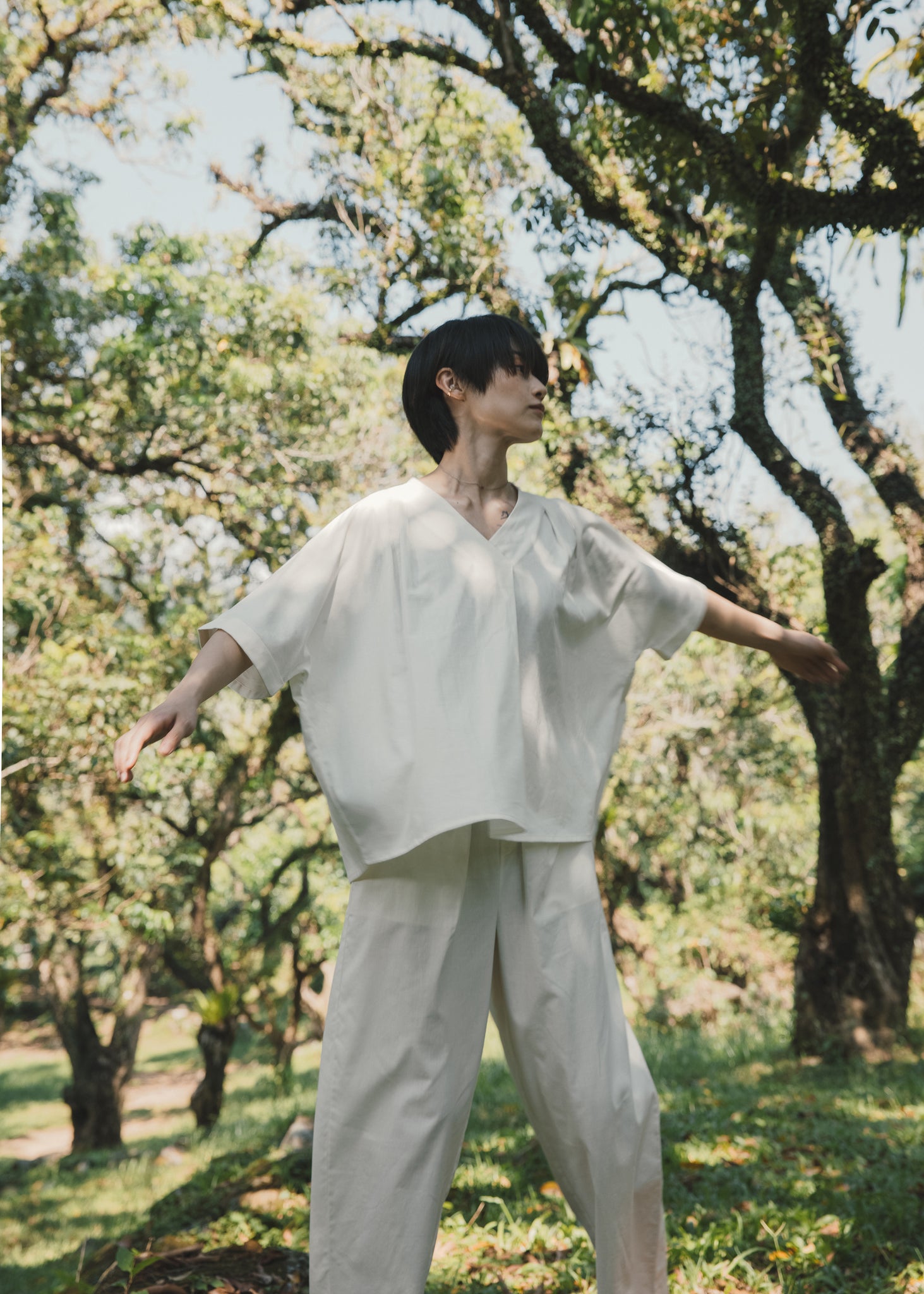 Light Komo Shirt - White Tea