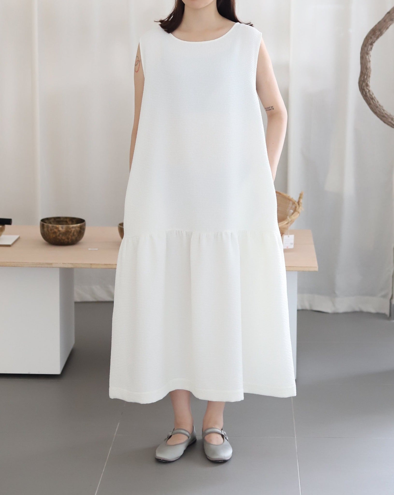 Light In Peace Dress - Twinkle White