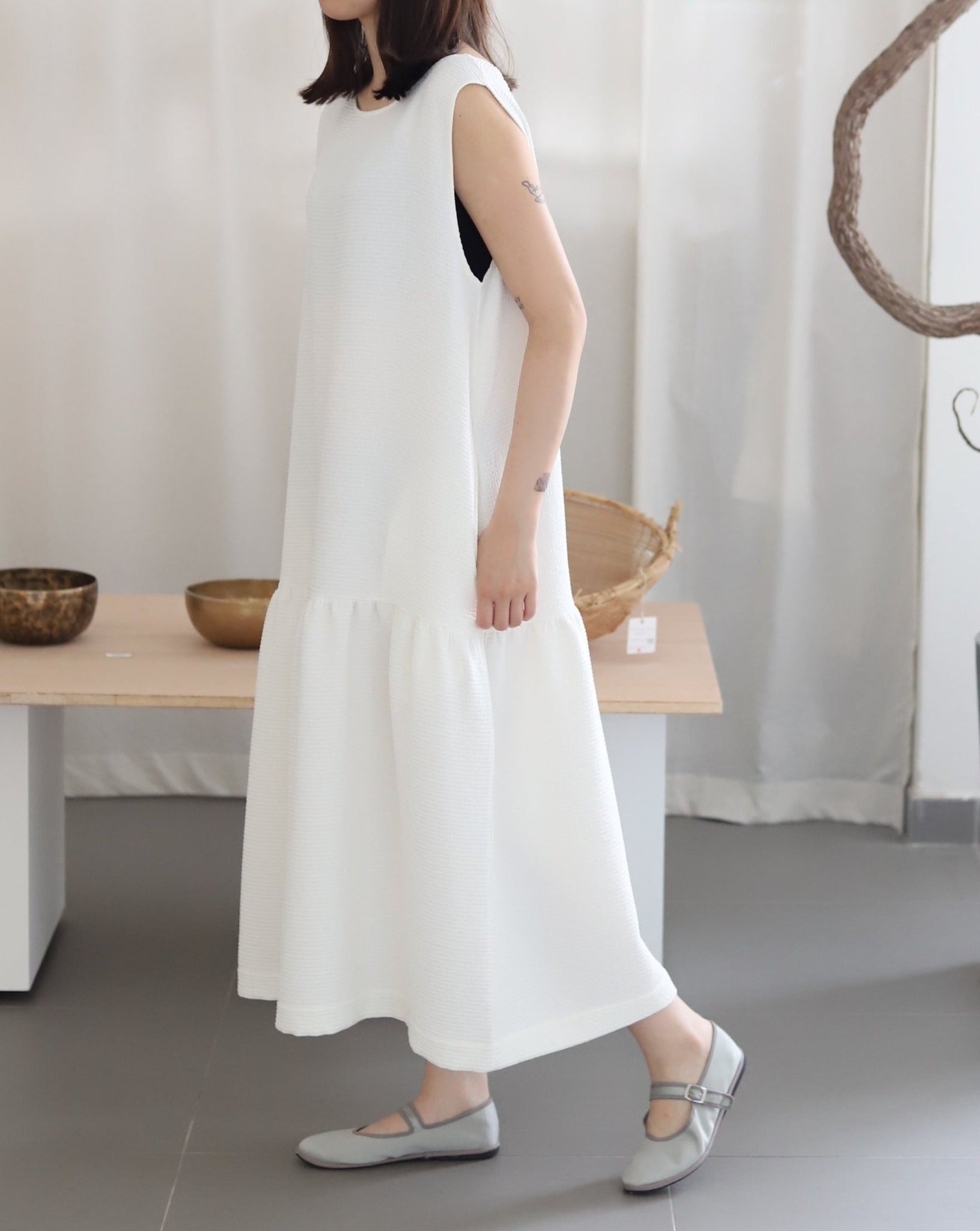 Light In Peace Dress - Twinkle White
