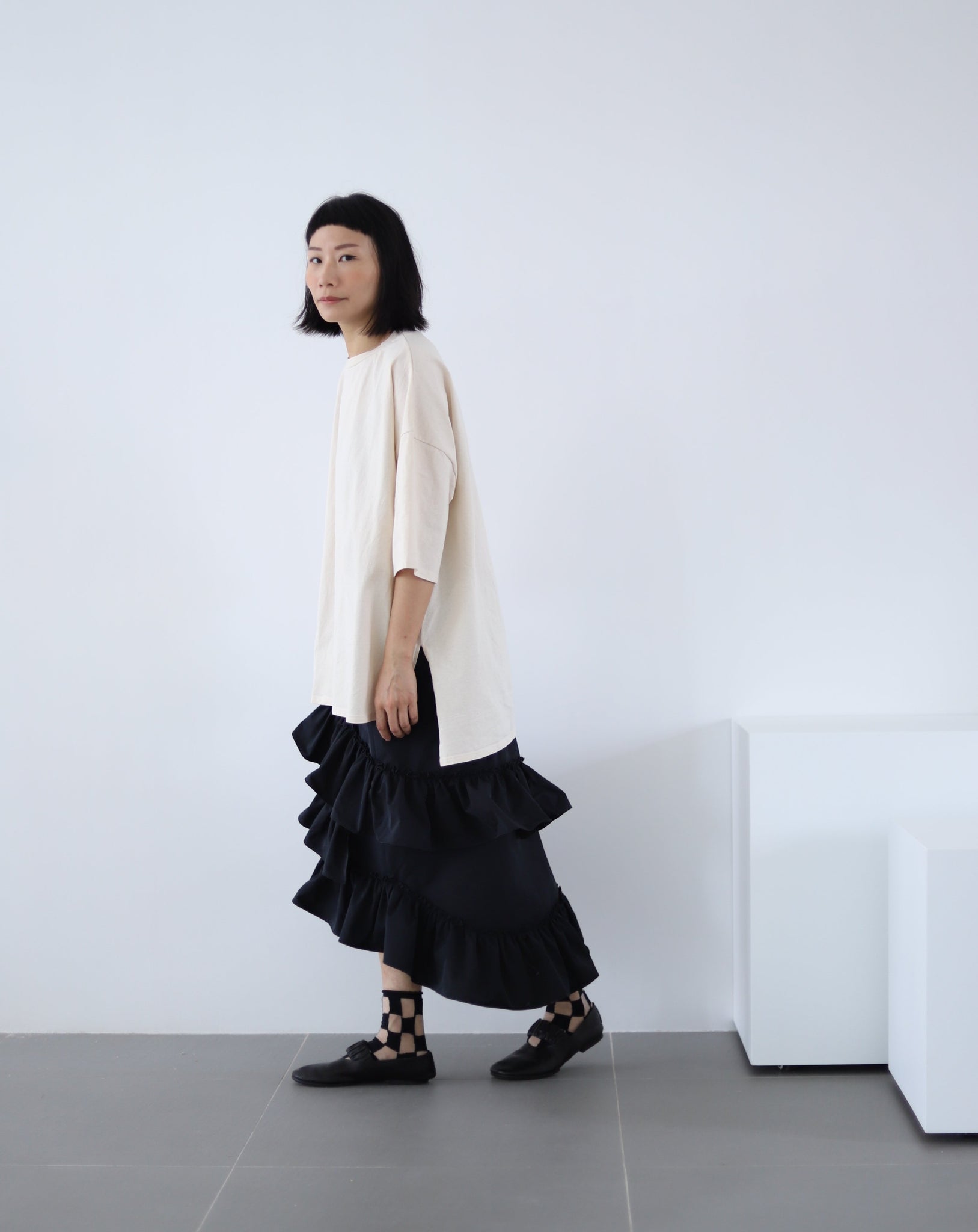 Light Play Skirt - Rain Black