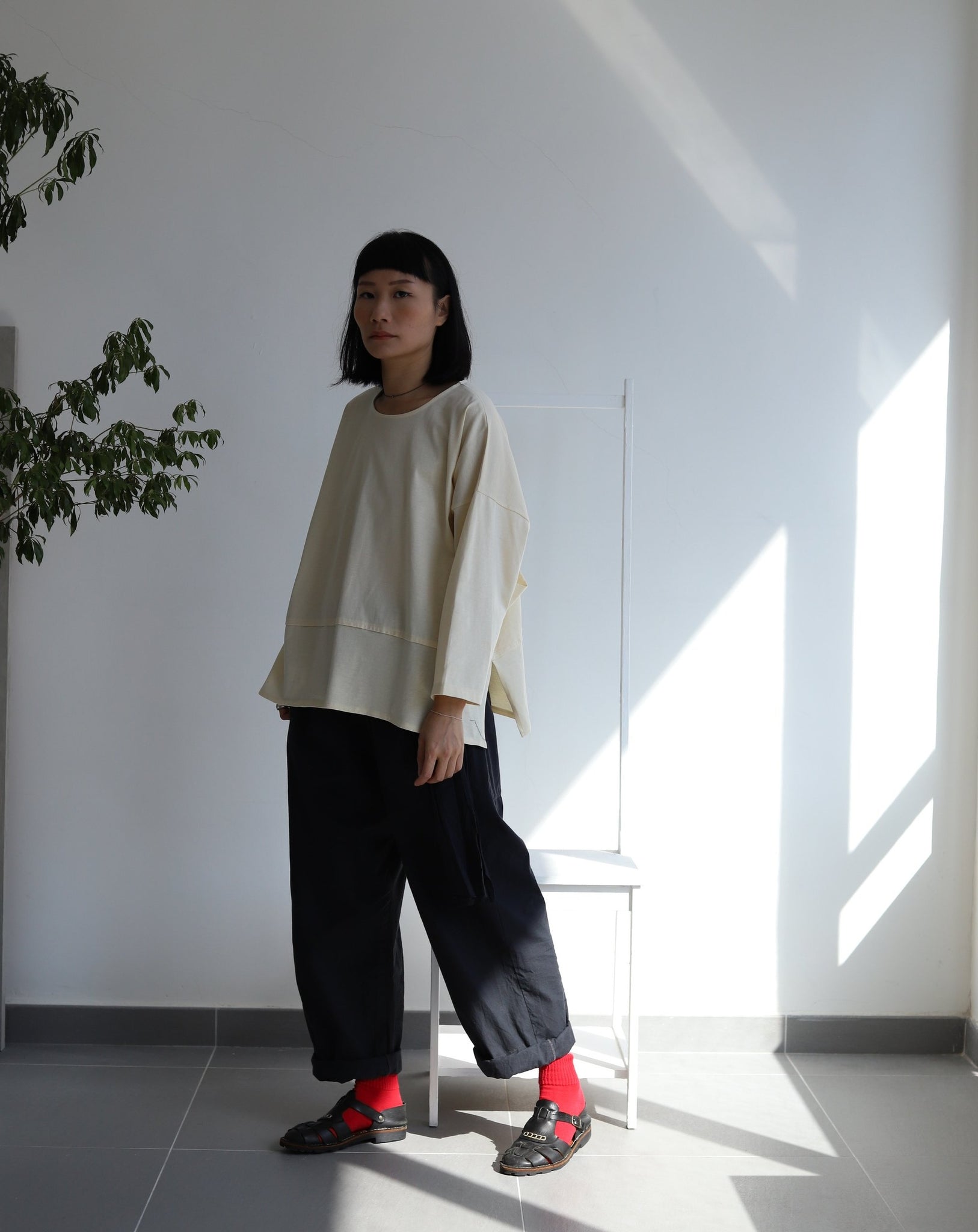 Light Pocket Pullover - Cream