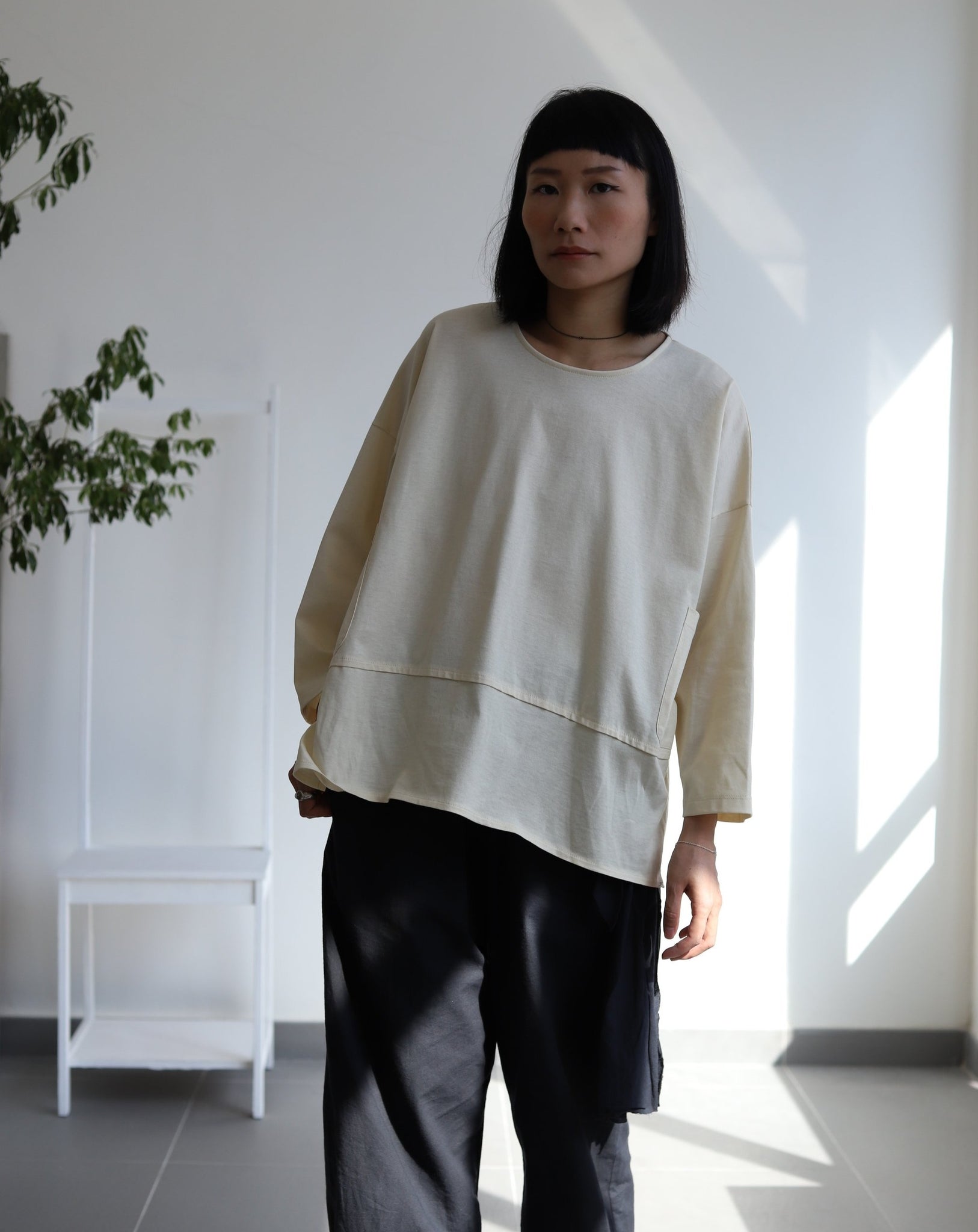 Light Pocket Pullover - Cream
