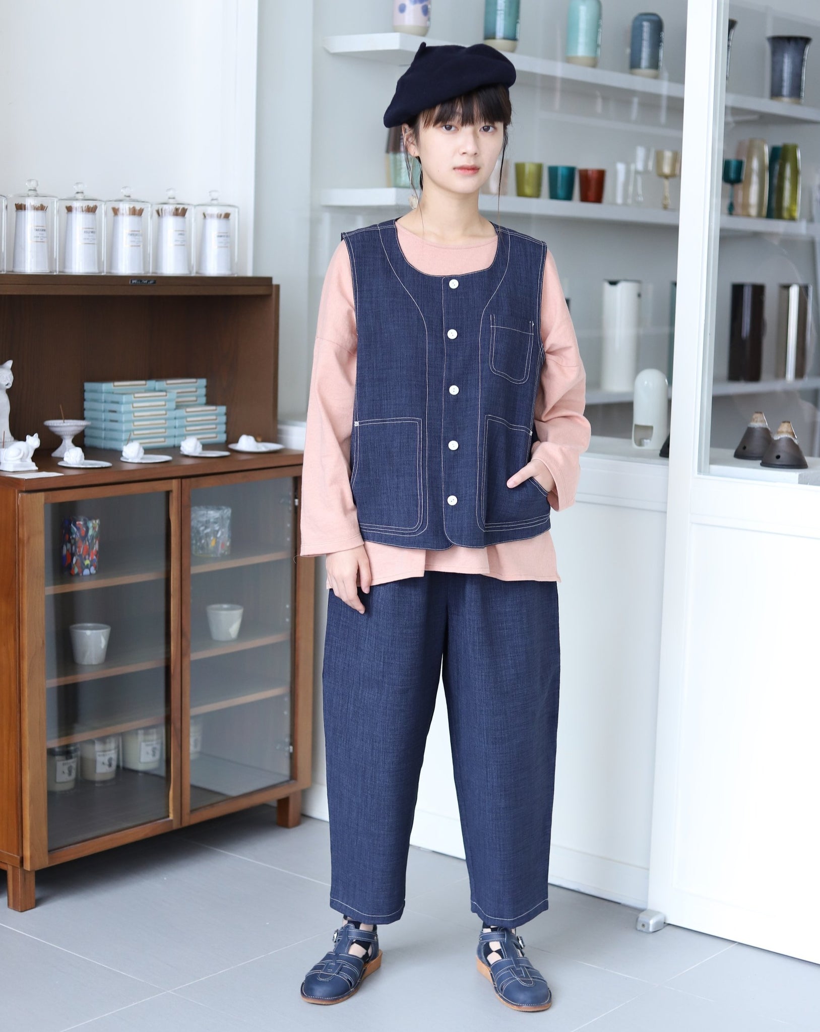 Light Pocket Pullover - Dusty Pink