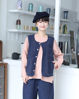 Light Pocket Pullover - Dusty Pink