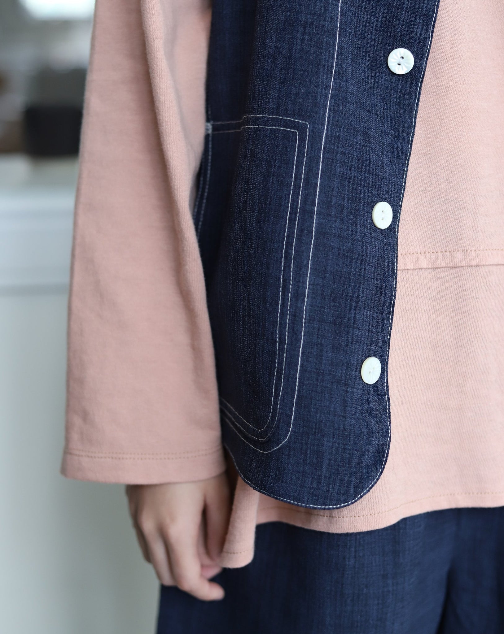 Light Pocket Pullover - Dusty Pink