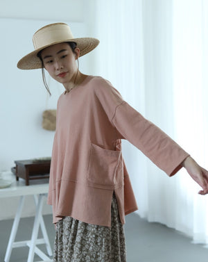 Light Pocket Pullover - Dusty Pink