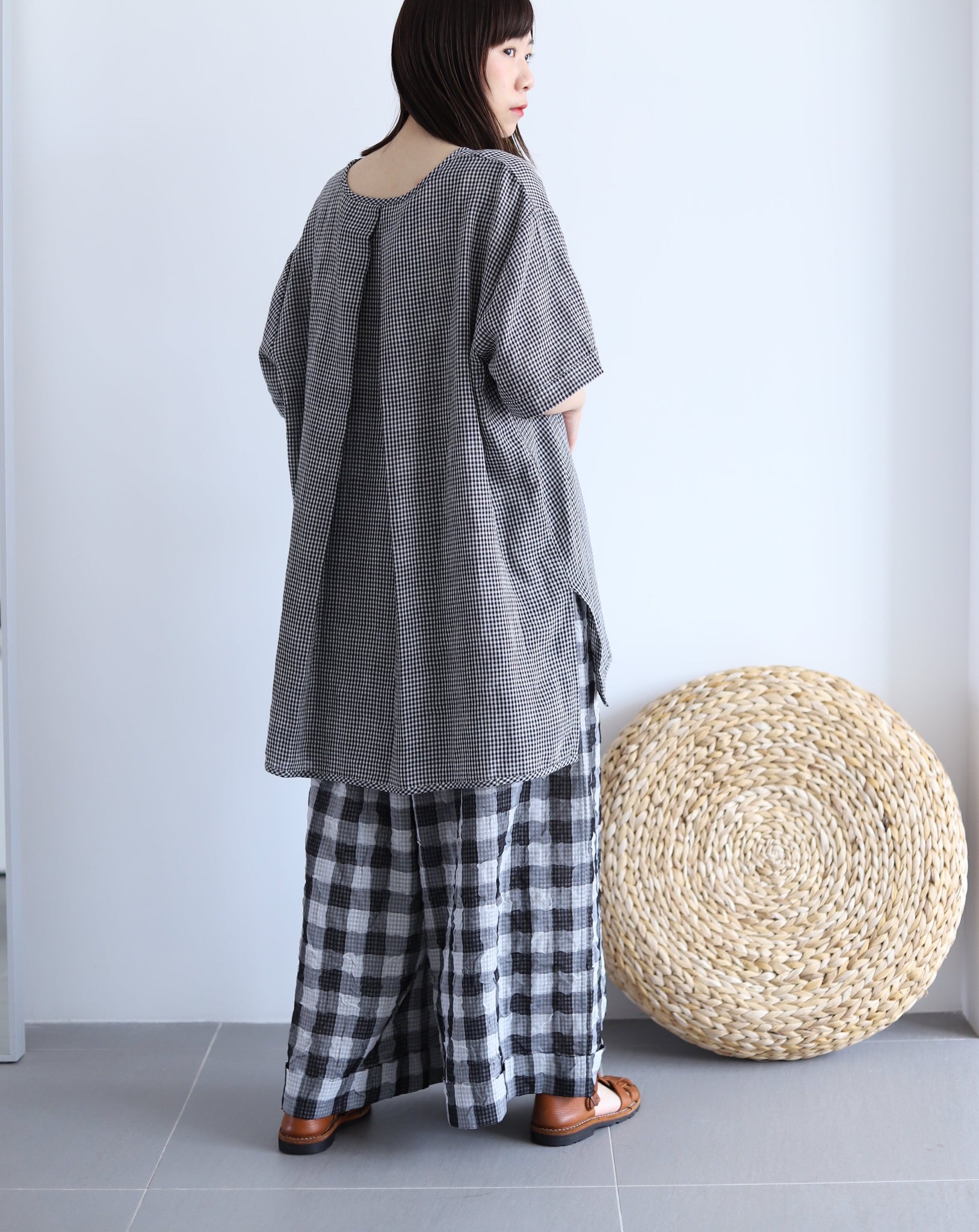 Light Relax Shirt - Gingham Black