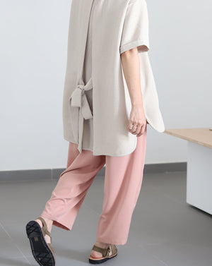 Light Ribbon Shirt - Twinkle Beige