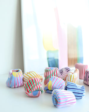 Knit Bag - Light Blue Tulip / Baby Pink - 21004