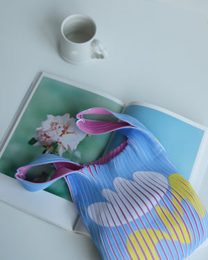 Knit Bag - Light Blue Tulip / Baby Pink - 21004