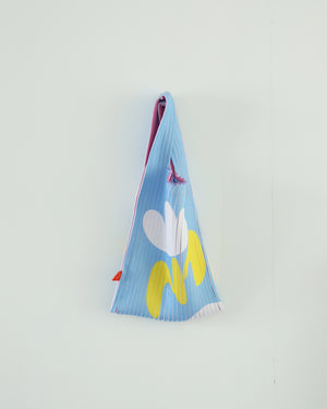Knit Bag - Light Blue Tulip / Baby Pink - 21004