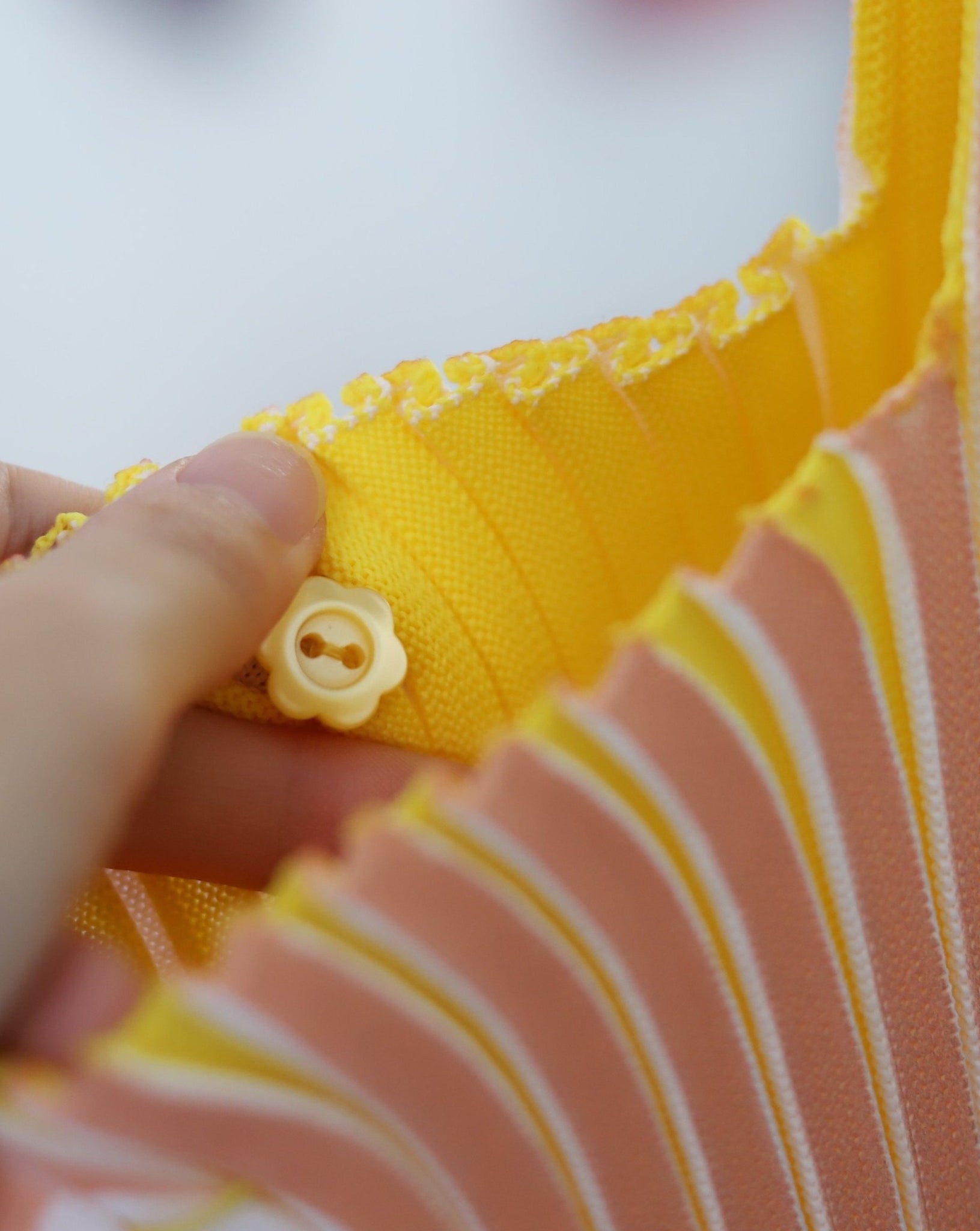 Knit Bag - Skin Floral / Bright Yellow - 21002