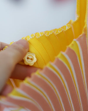 Knit Bag - Skin Floral / Bright Yellow - 21002
