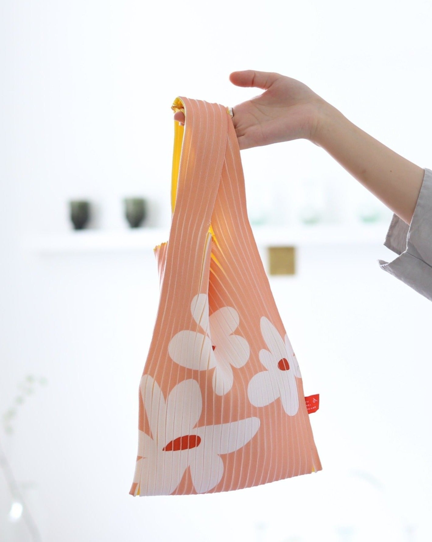 Knit Bag - Skin Floral / Bright Yellow - 21002
