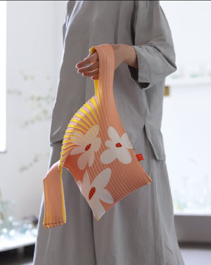 Knit Bag - Skin Floral / Bright Yellow - 21002
