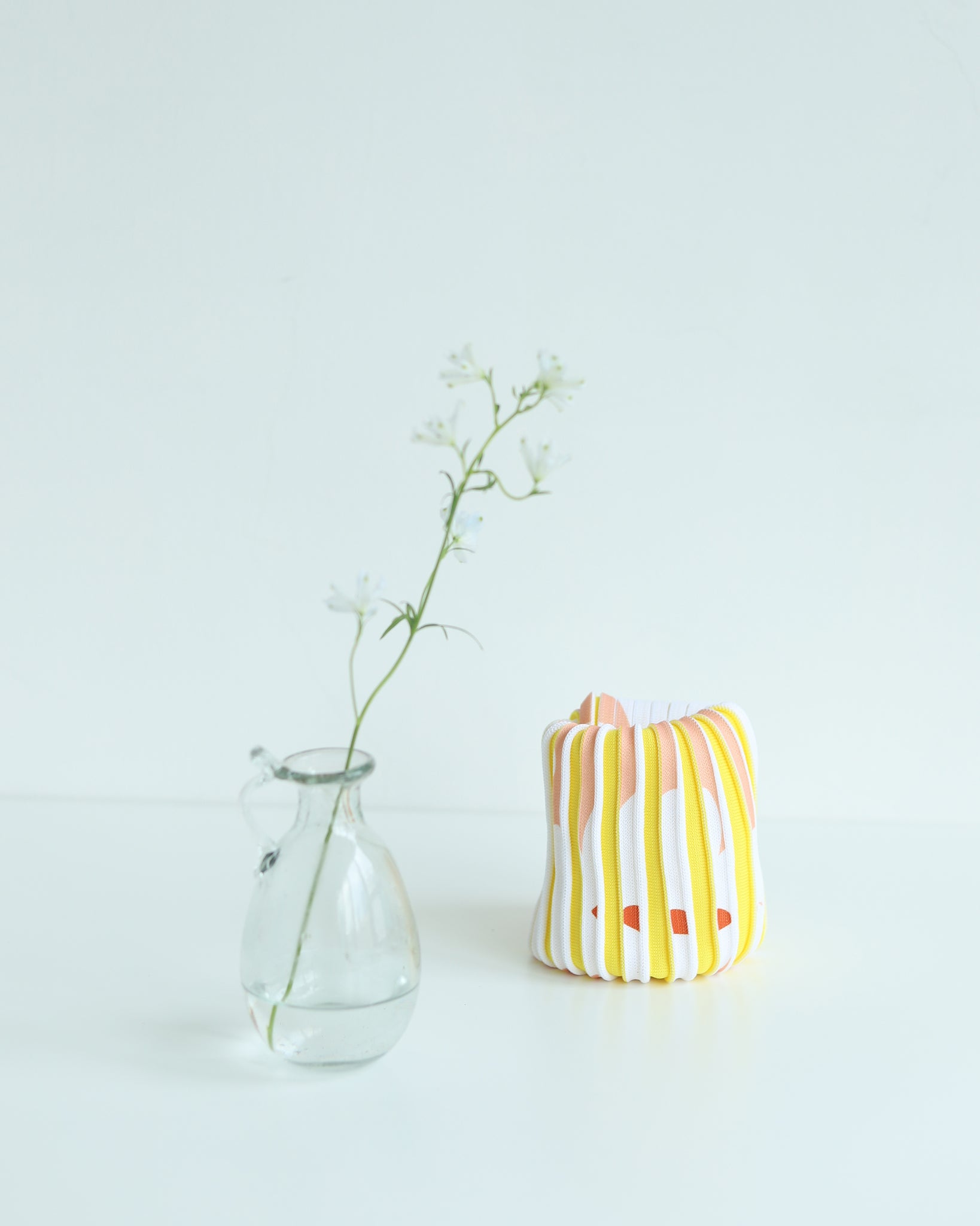 Knit Bag - Skin Floral / Bright Yellow - 21002