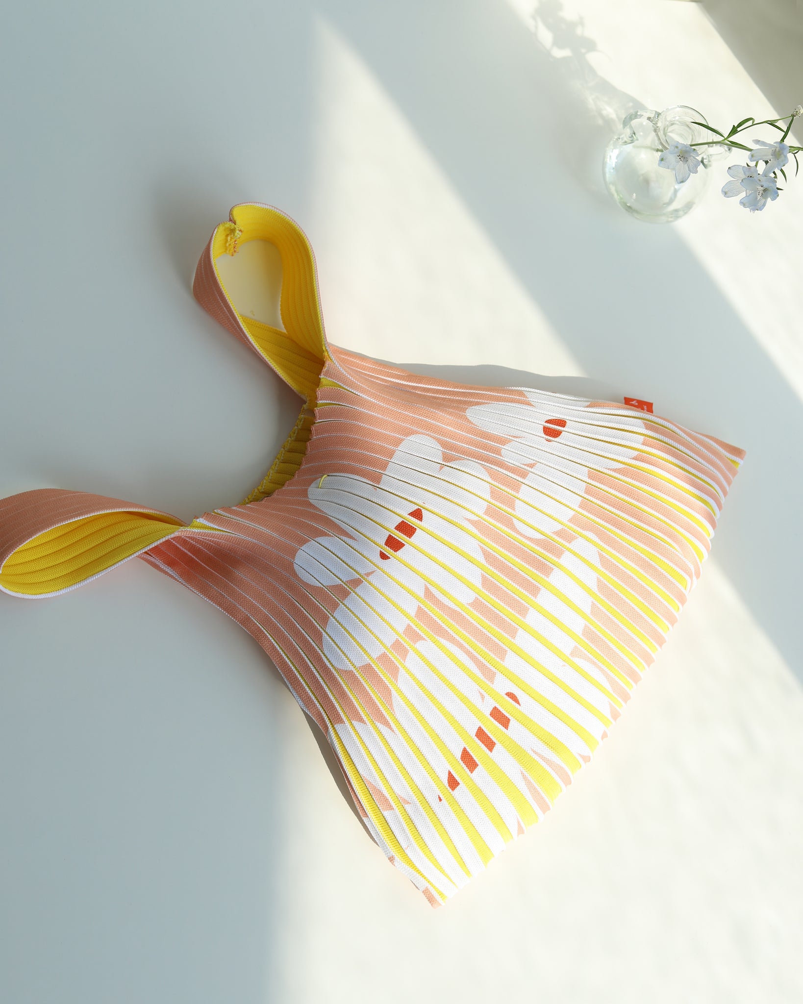 Knit Bag - Skin Floral / Bright Yellow - 21002