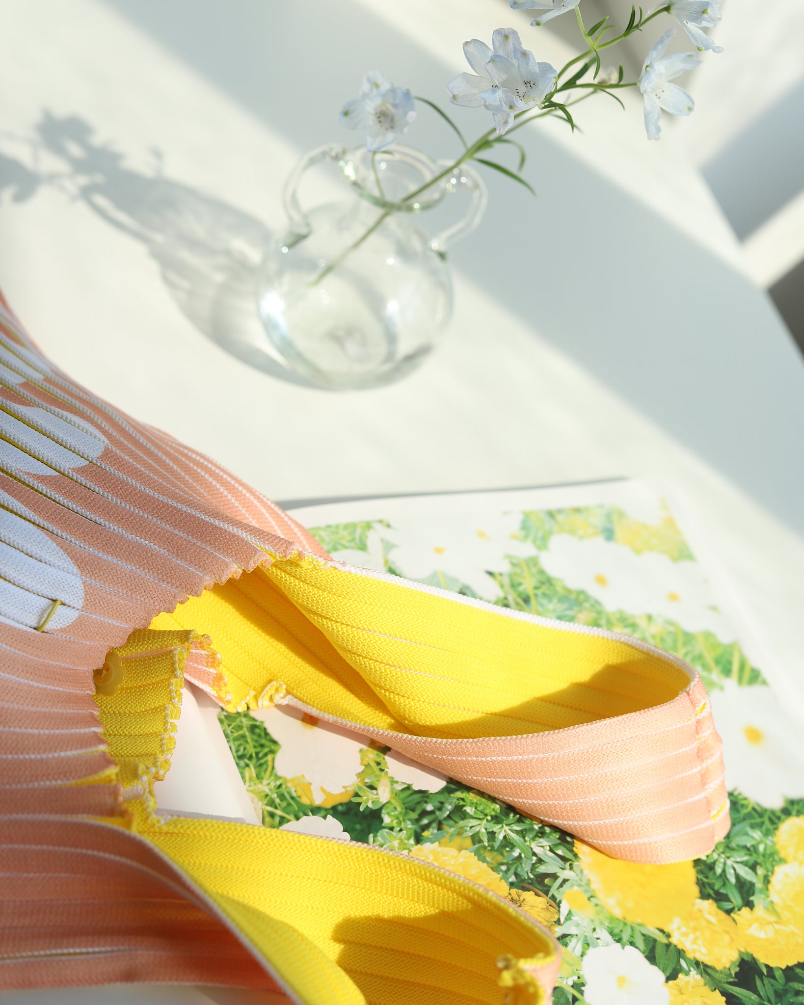 Knit Bag - Skin Floral / Bright Yellow - 21002