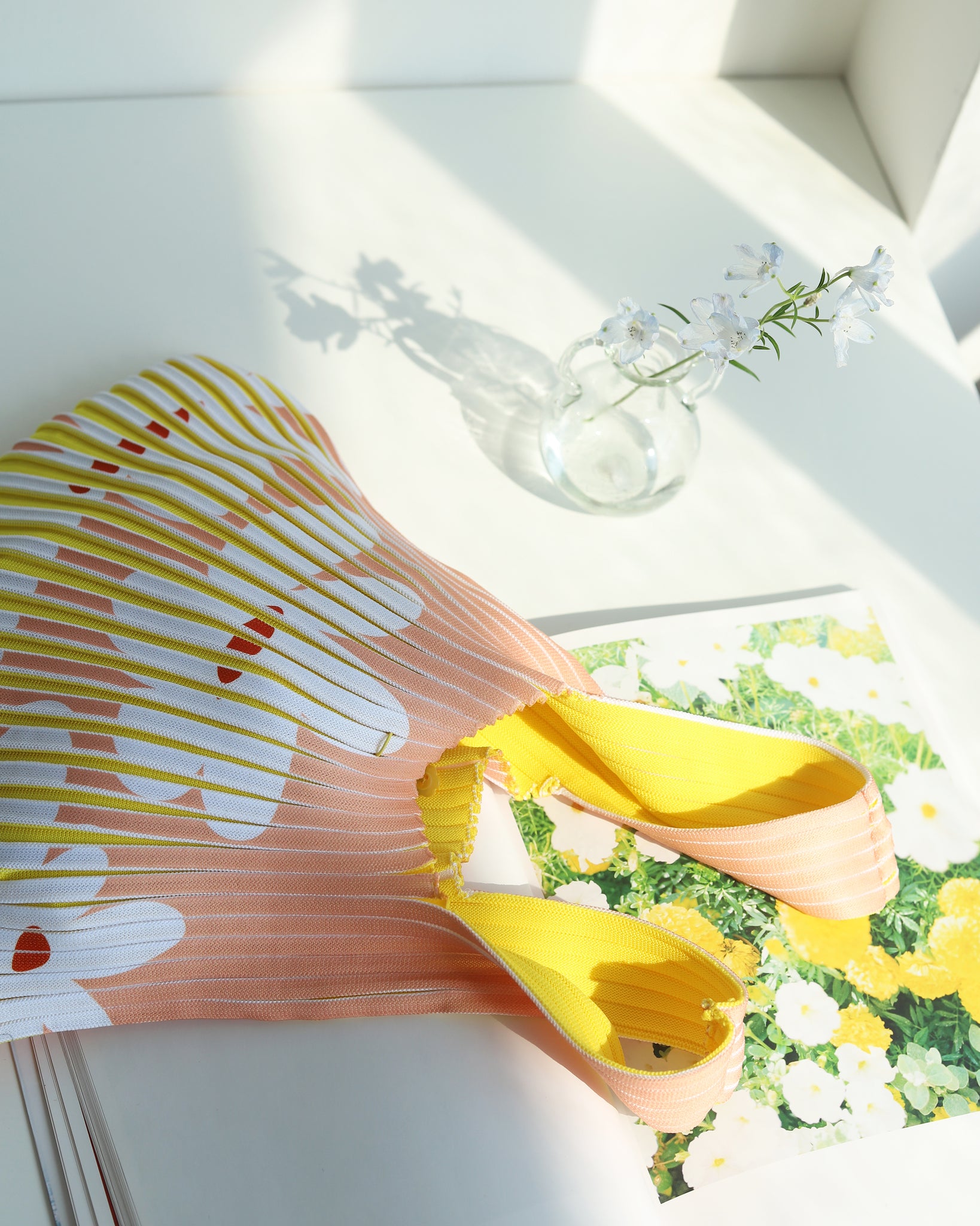 Knit Bag - Skin Floral / Bright Yellow - 21002