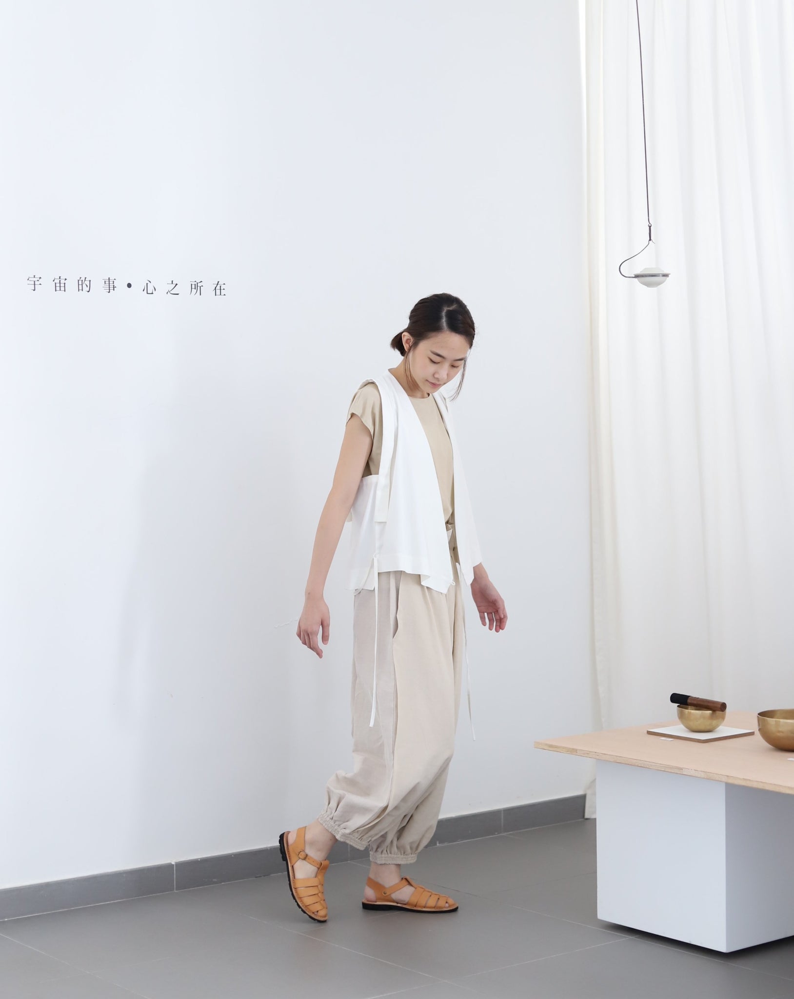 Light Samurai Vest - White Tea